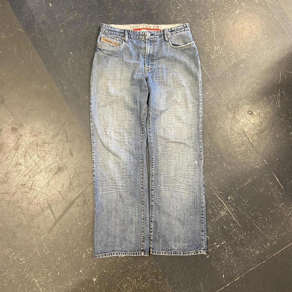 Y2K Baggy Faded Point Zero Jeans